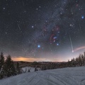 Quadrantid Meteors through Orion 