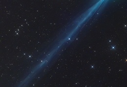 The Ion Tail of New Comet SWAN