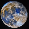 A Blue Moon in Exaggerated Colors 